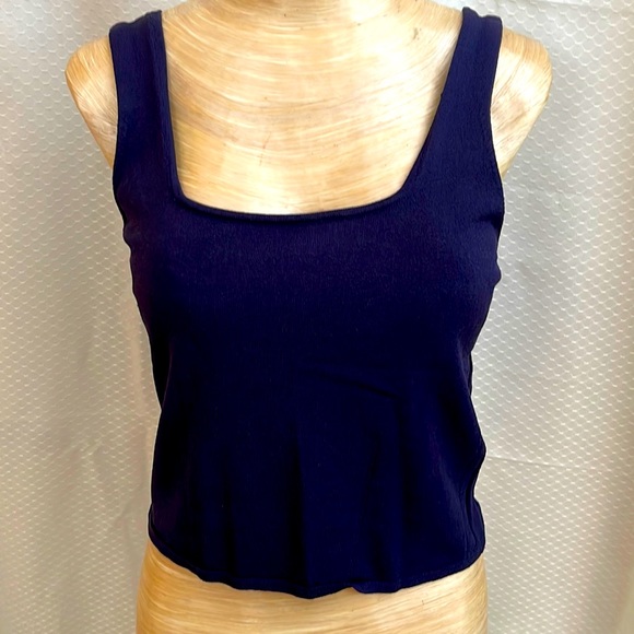 Escada Tops - Escada navy blue vintage sleeveless top Size EU40/US10. Worn with love